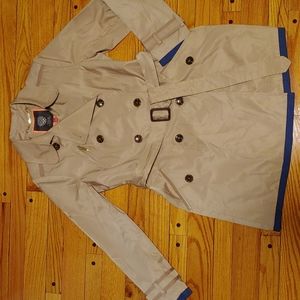 Tan Vince Camuto trench tie coat Size L